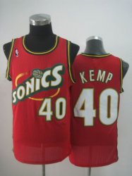 Seattle SuperSonics 40# Shawn Kemp red NBA Basketball Jerseys