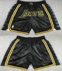 Los Angeless Lakers serpentine black NBA shorts with pocket-XD