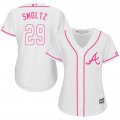 2017 Women Atlanta Braves #29 John Smoltz white majestic mlb jersey