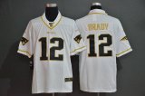 Nike Patriots #12 Tom Brady white gold Color Rush Limited Jerseys-WL