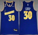 Golden State Warriors #30 Stephen Curry blue nba jerseys 6 patch-XD