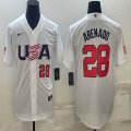 2023 World Cup #28 Arenado white USA majestic baseball jerseys 04