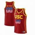 Custom USC Trojans red college basketball jersey-1