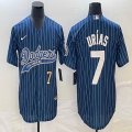 Nike Los Angeles Dodgers #7 Julio Urias blue majestic baseball Jerseys Joint name -BD 04