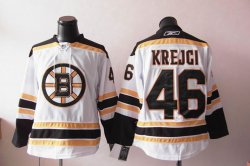 BOSTON BRUINS 46 KREJCI white nhl jerseys