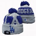 2024 Los Angeles Dodgers blue gray MLB Cuffed Knit Hats 01