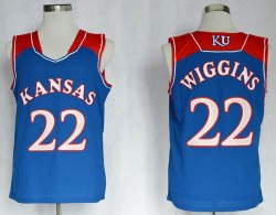 Kansas Jayhawks Andrew Wiggins 22 NCAA Basketball Authentic Jersey - Royal Blue