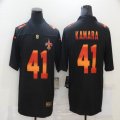 Nike New Orleans Saints #41 Alvin Kamara black orange Color Rush Limited Jersey