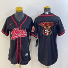 Youth Nike San Francisco 49ers blank black baseball jerseys Joint name-BD 01