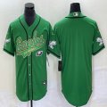 Nike Philadelphia Eagles blank green baseball jerseys Joint name-BD 02