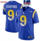 Women Nike Rams Matthew Stafford #9 blue Color Rush Limited Jersey