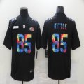 Nike 49ers #85 George Kittle black Color Rush Limited Jersey Rainbow Edition-BD