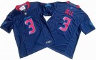 Houston Texans #3 Tank Dell blue Nike Navy Vapor F.U.S.E. Limited Jersey 01