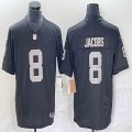 Nike Las Vegas Raiders #8 Josh Jacobs Black Color Rush Limited Jersey 03