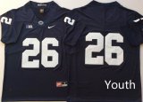 Youth Penn State Nittany Lions #26 Saquon Barkley dark blue college football jersey