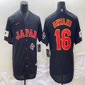 2023 World Cup Japan #16 Shohei Ohtani black majestic baseball jerseys 11