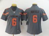 Women Nike Cleveland Browns #6 Baker Mayfield gray NFL Jersey Inverted version