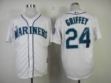 seattle mariners GRIFFEY 24 white mlb signature jerseys