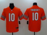 Nike Chicago Bears #10 Mitchell Trubisky orange Color Rush Limited Jerseys