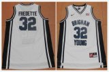 Brigham Young Cougars #32 Jimmer Fredete white college basketball jersey