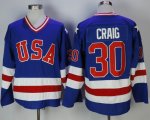 JIM CRAIG 1980 blue USA Olympic Hockey Jersey