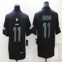 Philadelphia Eagles #11 Carson A.J. Brown black green Color Rush Limited Jersey-BD