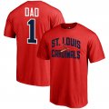 Men's St. Louis Cardinals Fanatics Branded Red 2018 Father's Day Number 1 Dad T-Shirt