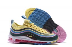 Undefeated x Nike Air Max 97 OG Running Shoes- Yellow Pink