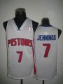 NBA Detroit Pistons JENNINGS 7 white jersyes