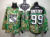 2014 stanley cup Rangers #99 Wayne Gretzky green camo NHL Jerseys