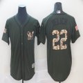 Milwaukee Brewers #22 Christian Yelich Green Salute to Service Stitched MLB Jersey