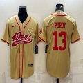 Nike San Francisco 49ers #13 Brock Purdy yellow Color Rush Limited Jersey