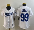 Youth Los Angeles Dodgers #99 Kelly Nike white majestic baseball Jersey-BD