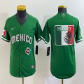 Women 2023 World Cup Mexico blank green majestic baseball jerseys (14)