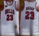 Chicago Bulls #23 Michael Jordan white throwback nba basketball jersey-XD