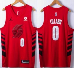 Nike Portland Trail Blazers #0 Damian Lillard red NBA Jerseys-XD