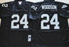 Oakland Raiders #24 Charles Woodson Black throwback nfl jersey