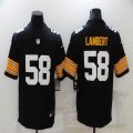 Pittsburgh Steelers #58 Jack Lambert Nike black Color Rush Limited Jersey-BD