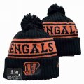 2024 Cincinnati Bengals black orange NFL Sports Cuffed Knit Hats 02