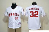 Anaheim Angels #32 Josh Hamilton White MLB Kid Jerseys