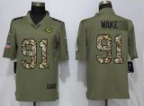 Nike Miami Dolphins 91 Wake Olive Camo Carson 2017 Salute to Service Limited Jersey