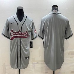 Nike Arizona Cardinals blank gray baseball jerseys Joint name-BD