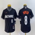 Youth Nike Baltimore Orioles #8 Cal Ripken black majestic baseball jersey city version-BD 03