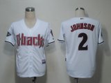 Arizona Diamondback 2 Johnson White mlb jerseys