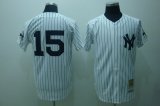 Yankees MLB Throwback 15 white Jerseys