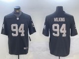 Las Vegas Raiders #94 Christian Wilkins Nike Black Color Rush Limited Jersey