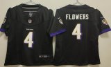 Youth Nike Baltimore Ravens #34 Zay Flowers black Color Rush Limited Jersey