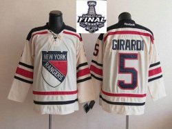 2014 stanley cup Rangers #5 Dan Girardi Cream NHL Jerseys