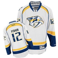 Nashville Predators 12 Mike Fisher White NHL Jersey