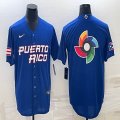 Puerto Rico Baseball blank 2023 World Baseball Classic Replica Player Jersey 04